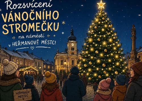 Rozsv�cen� v�no�n�ho stromu - 29.11.2026-He�man�v M�stec - www.webtrziste.cz