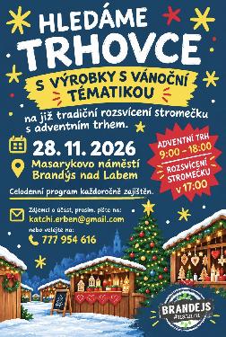 Rozsv�cen� strome�ku s adventn�m trhem